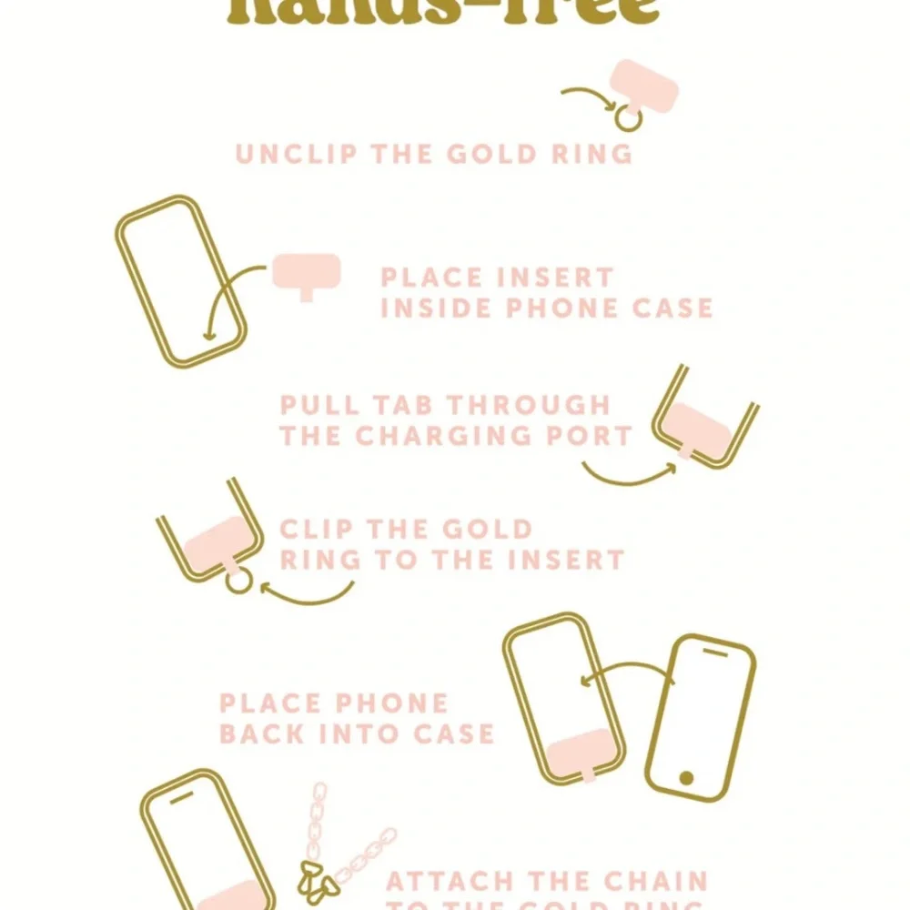 Hold The Phone crossbody chain.